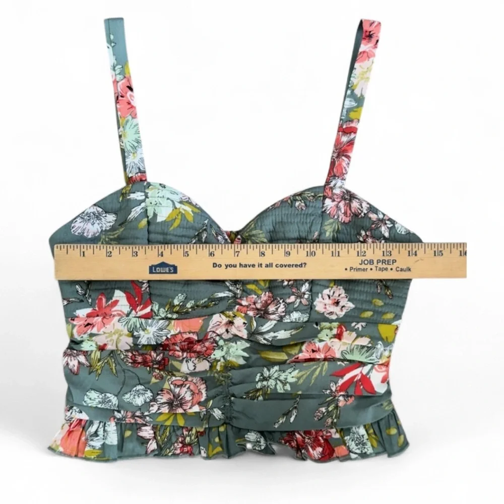 Bog collective Floral Print corset top, women's size M. - Picture 2 of 5